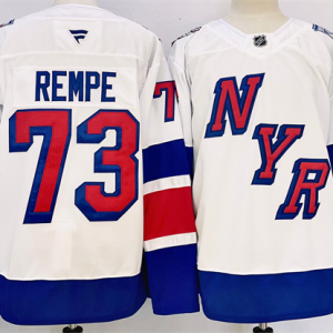 Men's New York Rangers #73 Matt Rempe White 2024-25 Stadium Series Stitched Jersey