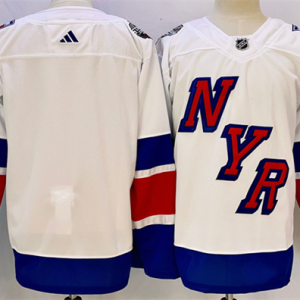 Men's New York Rangers Blank White 2023-2024 Stadium Series Stitched Jersey
