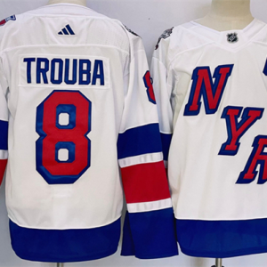 Men's New York Rangers #8 Jacob Trouba White 2023-2024 Stadium Series Stitched Jersey