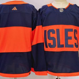 Men's New York Islanders Blank Navy 2024 With Stadium Series Patch Stitched Jersey