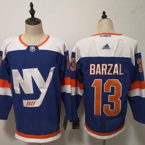 NHL Islanders #13 Mathew Barzal Blue New Alternate Adidas Men Jersey