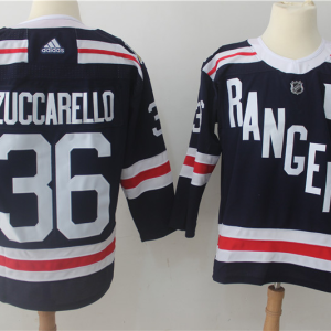 Men's Adidas New York Rangers #36 Mats Zuccarello Navy 2018 Winter Classic Authentic Stitched NHL Jersey