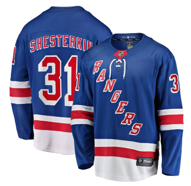 Men's New York Rangers #31 Igor Shesterkin Blue Adidas Jersey
