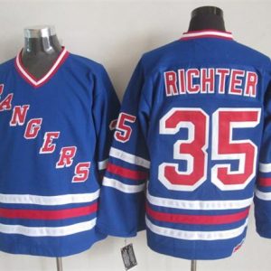NHL New York Rangers #35 Richter Blue NHL Jersey