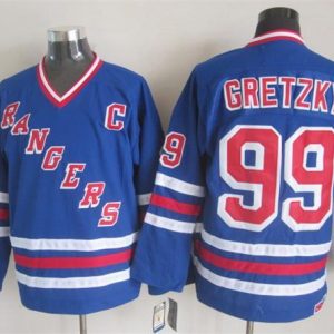 NHL New York Rangers #99 Gretzky Blue Jersey