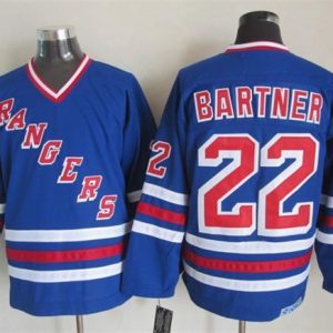 NHL New York Rangers #22 Bartner Blue New Jersey