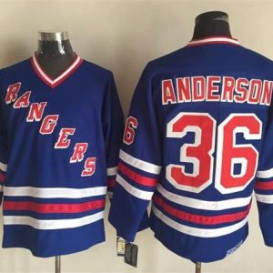 NHL New York Rangers #36 Anderson Blue Jersey