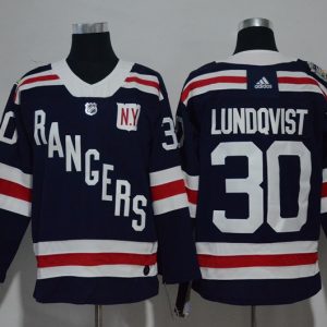 NHL New York Rangers #30 Lundqvist D.Blue New Jersey