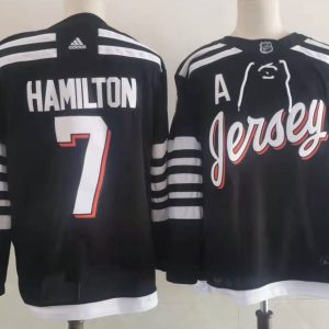NHL New Jersey Devils #7 Dougie Hamilton 2021/22 Black Jersey