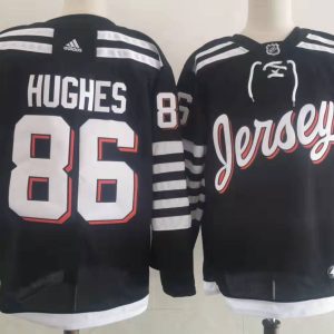 NHL New Jersey Devils #86 Jack Hughes 2021/22 Black Jersey