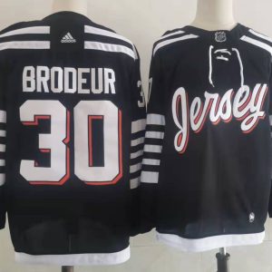 NHL New Jersey Devils  #30 Brodeur 2021/22 Black Jersey