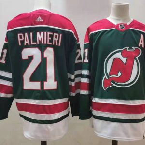 NHL New Jersey Devils #21 Palmieri 2021/22 Black Jersey