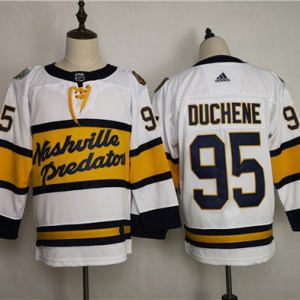 Men's Adidas Nashville Predators #95 Matt Duchene White Stitched NHL Jersey