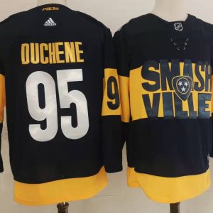 NHL Nashville Predators #95 Matt Duchene Black 2022 New Adidas Jersey