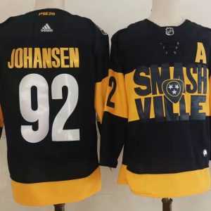NHL Nashville Predators #92 Ryan Johansen Black 2022 New Adidas Jersey