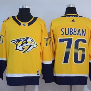 Adidas Nashville Predators #76 Subban Yellow Jersey