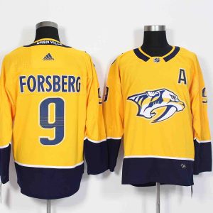 Adidas NHL Nashville Predators #9 Forsberg Yellow Jersey