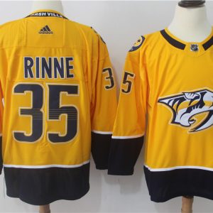 Adidas NHL Nashville Predators #35 Rinne Yellow Jersey