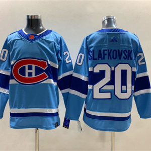 Men's Montreal Canadiens #20 Juraj Slafkovsky 2022-23 Reverse Retro Stitched Jersey
