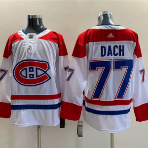 Men's Montreal Canadiens #77 Kirby Dach White Stitched Jersey