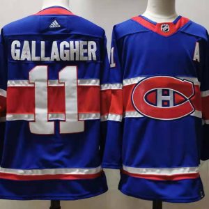 NHL Montreal Canadiens #11 Gallagher 2021 Blue Reverse Retro Stitched Jersey