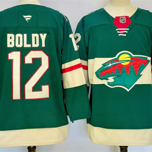 Men's Minnesota Wild #12 Matt Boldy Green 2024-25 Home Stitched Hockey Jersey