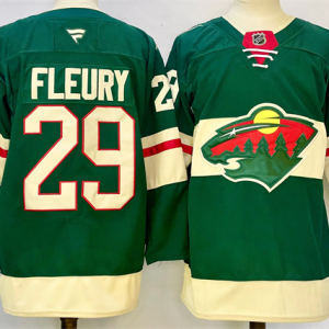 Men's Minnesota Wild #29 Marc-Andre Fleury Green 2024-25 Home Stitched Hockey Jersey