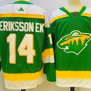 Minnesota Wild #14 Joel Eriksson Green 2022 Reverse Retro Jersey