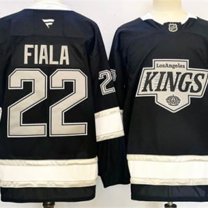 Men's Los Angeles Kings #22 Kevin Fiala Black 2024-25 Home Stitched Hockey Jersey