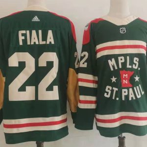 NHL Minnesota Wild #22 Fiala 2022 Winter Classic Adidas Jersey