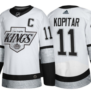 Men's Los Angeles Kings #11 Anze Kopitar White Throwback Jersey