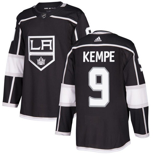 Men's Los Angeles Kings #9 Adrian Kempe Black Adidas NHL Jersey