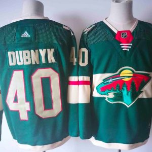 Adidas NHL Minnesota Wild #40 Dubnyk Green Jersey