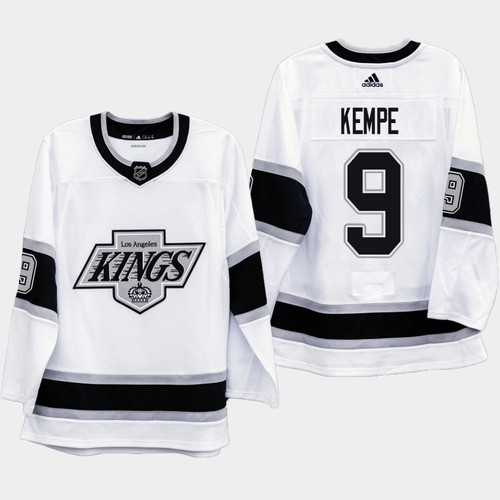 Men's Los Angeles Kings #9 Adrian Kempe White Adidas Stitched NHL Jersey