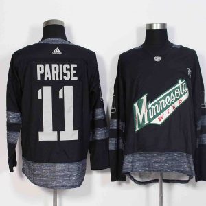 NHL Minnesota Wild #11 Parise Black 100th Anniversary Jersey