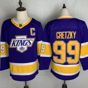 NHL Los Angeles Kings #99 Wayne Gretzky Purple Adidas Jersey