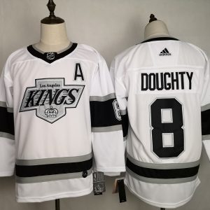 NHL Los Angeles Kings #8 Drew Doughty White Adidas Jersey
