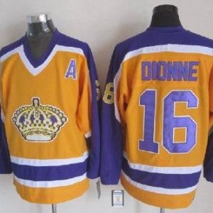 NHL Jerseys Los Angeles King 16 DIONNE yellow purple Jersey