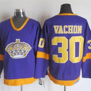 NHL Los Angeles Kings #30 Vachon Purple Jersey