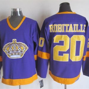 NHL Los Angeles Kings #20 Robitailie Purple Jersey