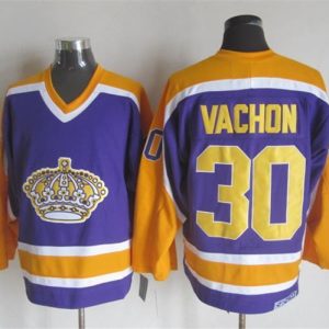 NHL Los Angeles Kings #30 Vachon Purple Jersey