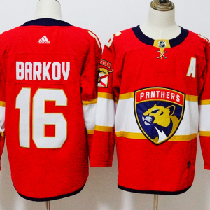 Men's Adidas Florida Panthers #16 Aleksander Barkov Red Stitched NHL Jersey