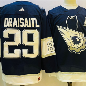 Men's Edmonton Oilers #29 Leon Draisaitl Navy/White Stitched Jersey