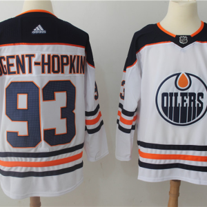 Men's Adidas Edmonton Oilers #93 Ryan Nugent-Hopkins White Stitched NHL Jersey