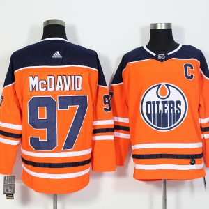 Adidas Edmonton Oilers #97 McDavid Orange Jersey