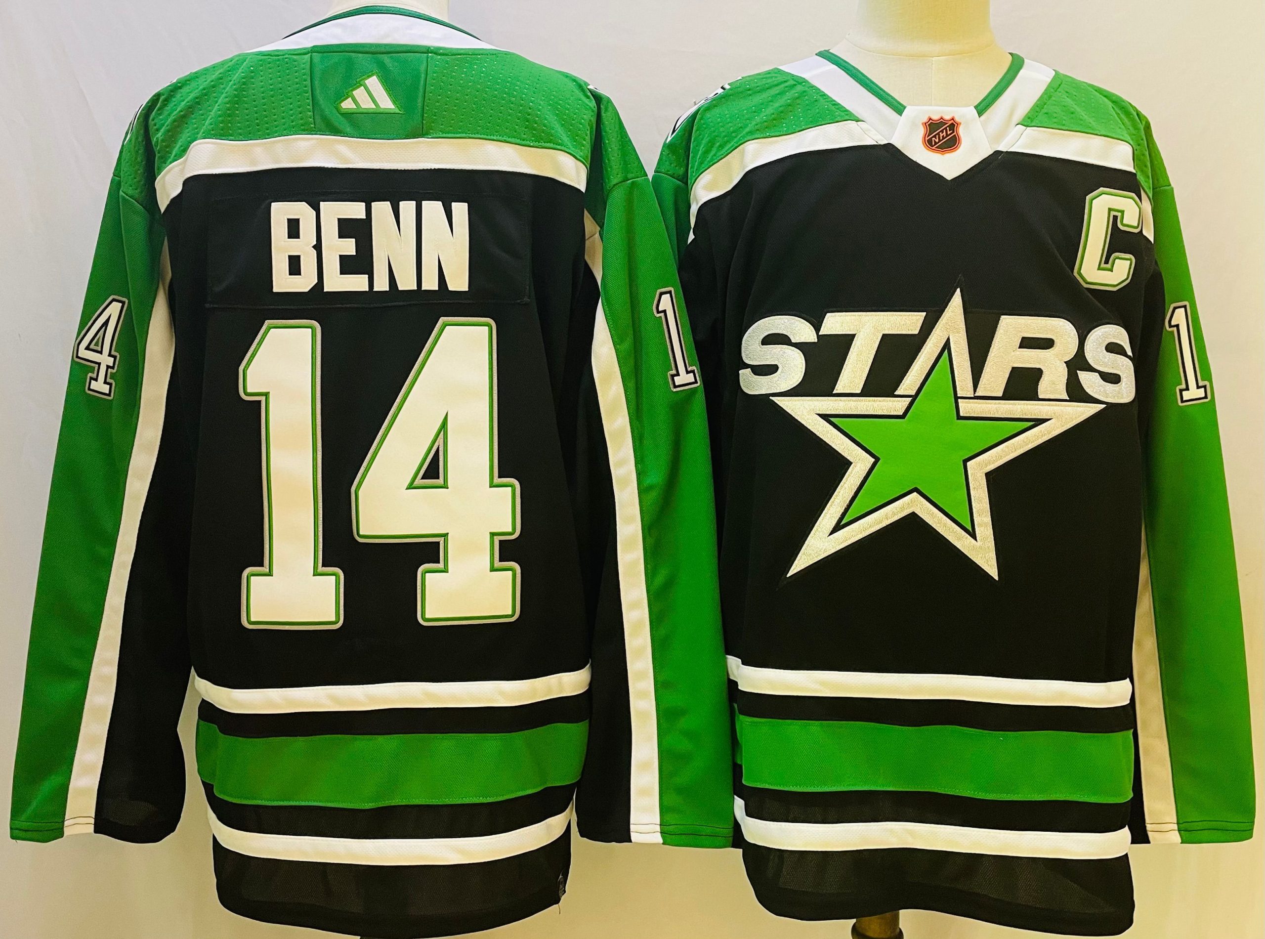 Men's Dallas Stars #14 Jamie Benn 2022 Balck Reverse Retro 2.0 Jersey