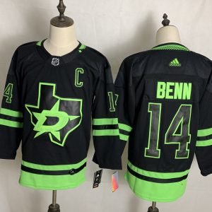 NHL Dallas Stars #14 Jamie Benn Black 2020/21 Alternate Premier Breakaway Stitched Jersey