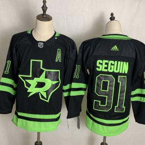 NHL Dallas Stars #91 Tyler Seguin Black 2020/21 Alternate Premier Breakaway Stitched Jersey