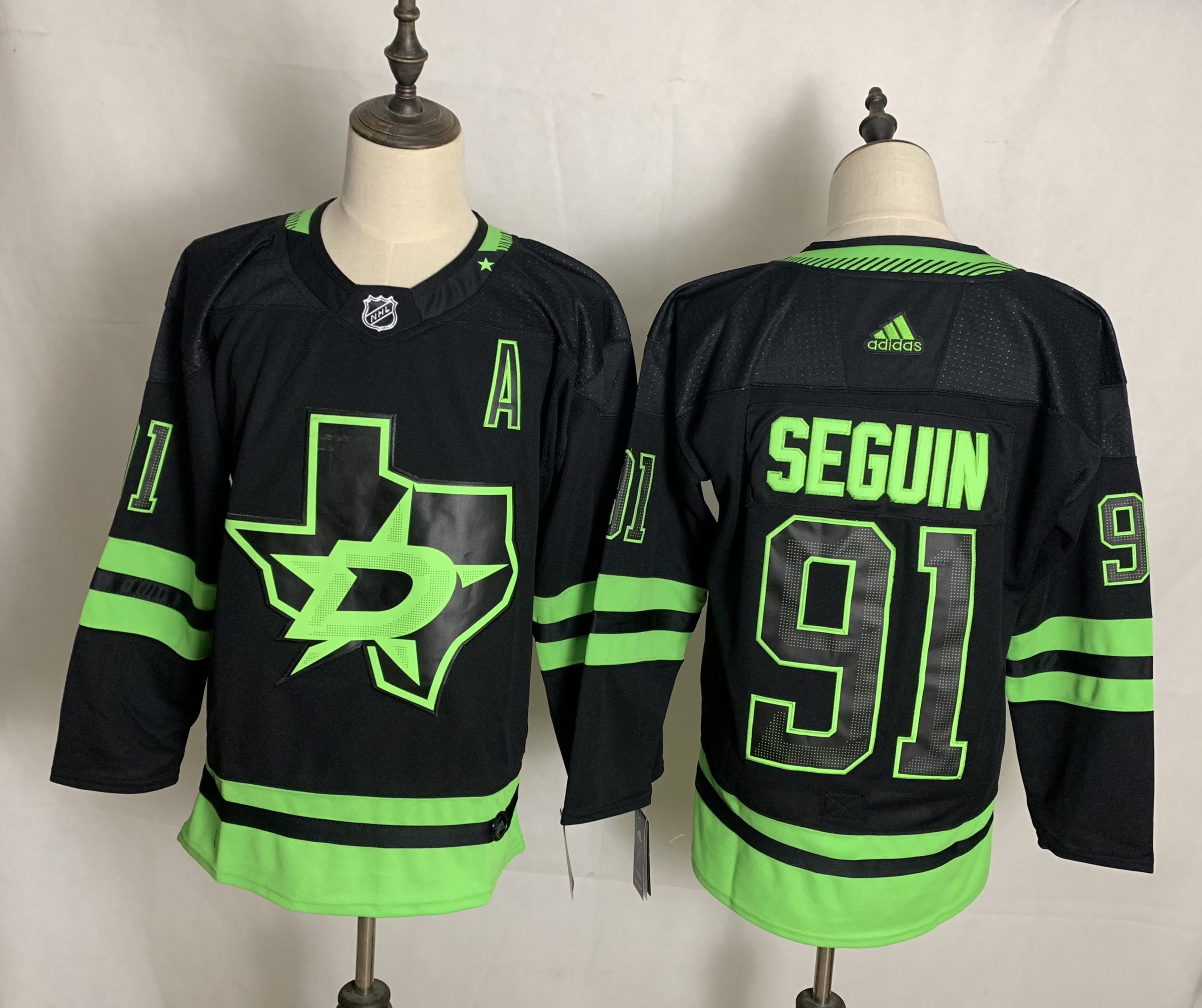 NHL Dallas Stars #91 Tyler Seguin Black 2020/21 Alternate Premier Breakaway Stitched Jersey