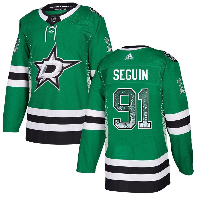 NHL Stars #91 Tyler Seguin Green Drift Fashion Adidas Men Jersey